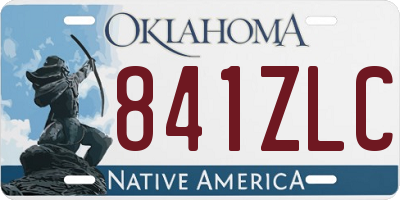 OK license plate 841ZLC