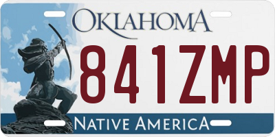 OK license plate 841ZMP