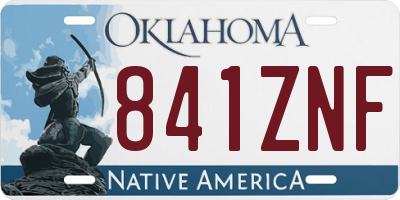 OK license plate 841ZNF