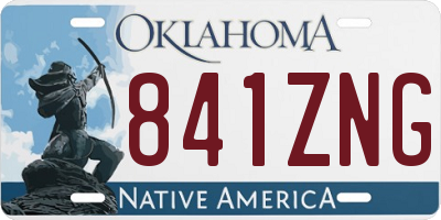 OK license plate 841ZNG