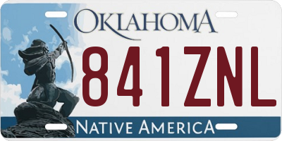 OK license plate 841ZNL