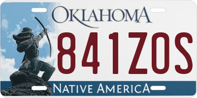 OK license plate 841ZOS