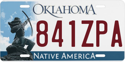 OK license plate 841ZPA
