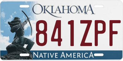 OK license plate 841ZPF