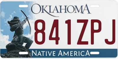 OK license plate 841ZPJ