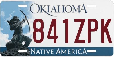 OK license plate 841ZPK