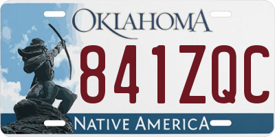 OK license plate 841ZQC