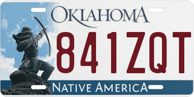 OK license plate 841ZQT