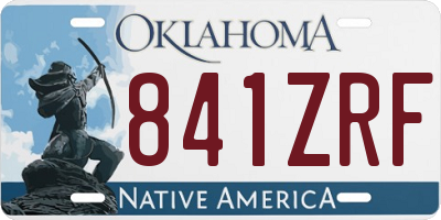 OK license plate 841ZRF