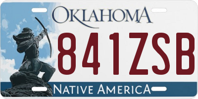 OK license plate 841ZSB