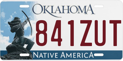 OK license plate 841ZUT