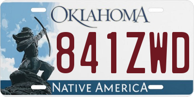 OK license plate 841ZWD