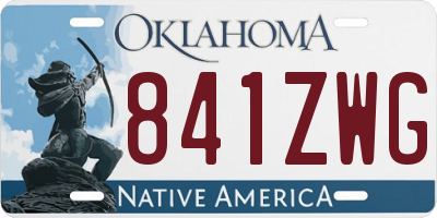 OK license plate 841ZWG