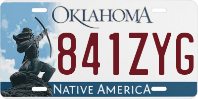 OK license plate 841ZYG