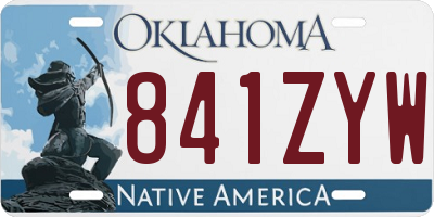 OK license plate 841ZYW