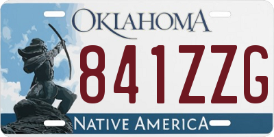 OK license plate 841ZZG