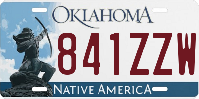 OK license plate 841ZZW