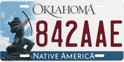 OK license plate 842AAE