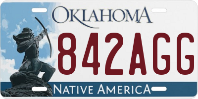 OK license plate 842AGG
