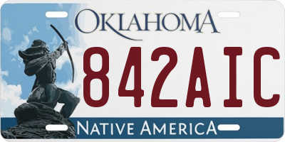 OK license plate 842AIC