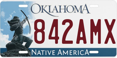 OK license plate 842AMX