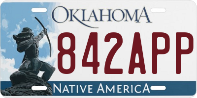 OK license plate 842APP