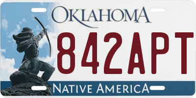 OK license plate 842APT
