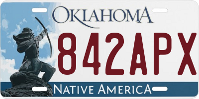 OK license plate 842APX