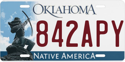 OK license plate 842APY