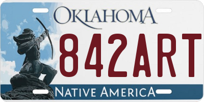 OK license plate 842ART