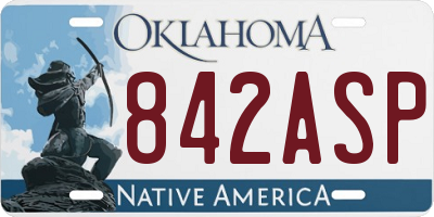 OK license plate 842ASP