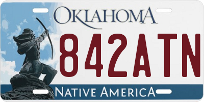 OK license plate 842ATN