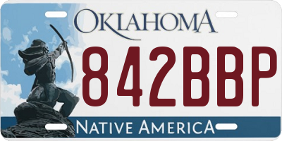 OK license plate 842BBP