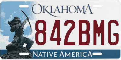 OK license plate 842BMG