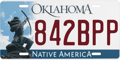OK license plate 842BPP