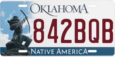 OK license plate 842BQB