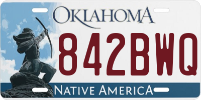 OK license plate 842BWQ