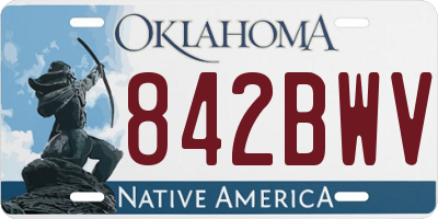 OK license plate 842BWV