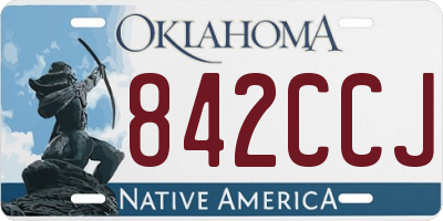 OK license plate 842CCJ
