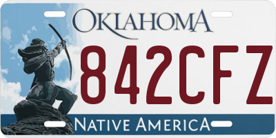 OK license plate 842CFZ