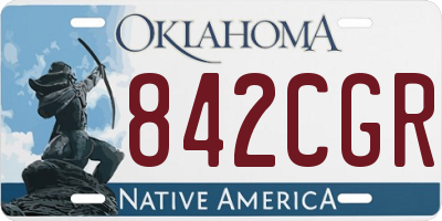OK license plate 842CGR