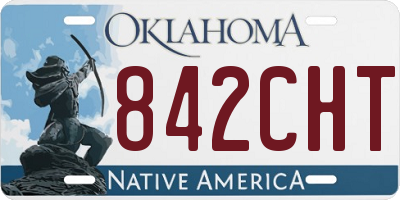 OK license plate 842CHT