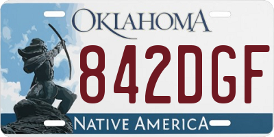 OK license plate 842DGF
