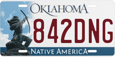 OK license plate 842DNG