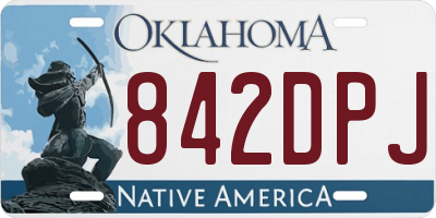 OK license plate 842DPJ