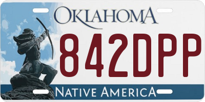 OK license plate 842DPP