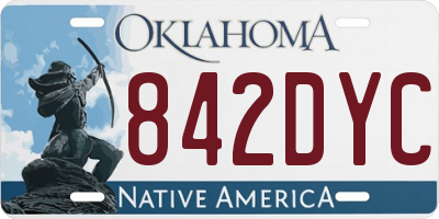 OK license plate 842DYC