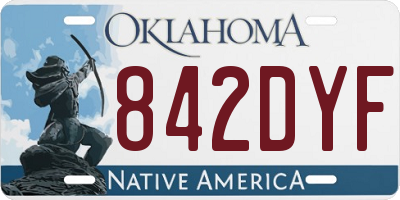 OK license plate 842DYF