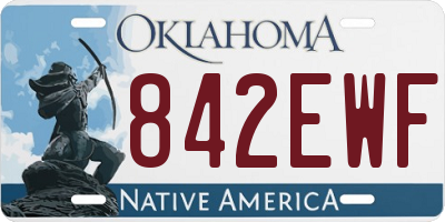 OK license plate 842EWF