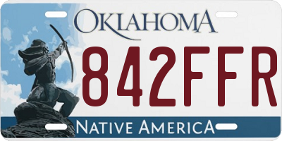OK license plate 842FFR